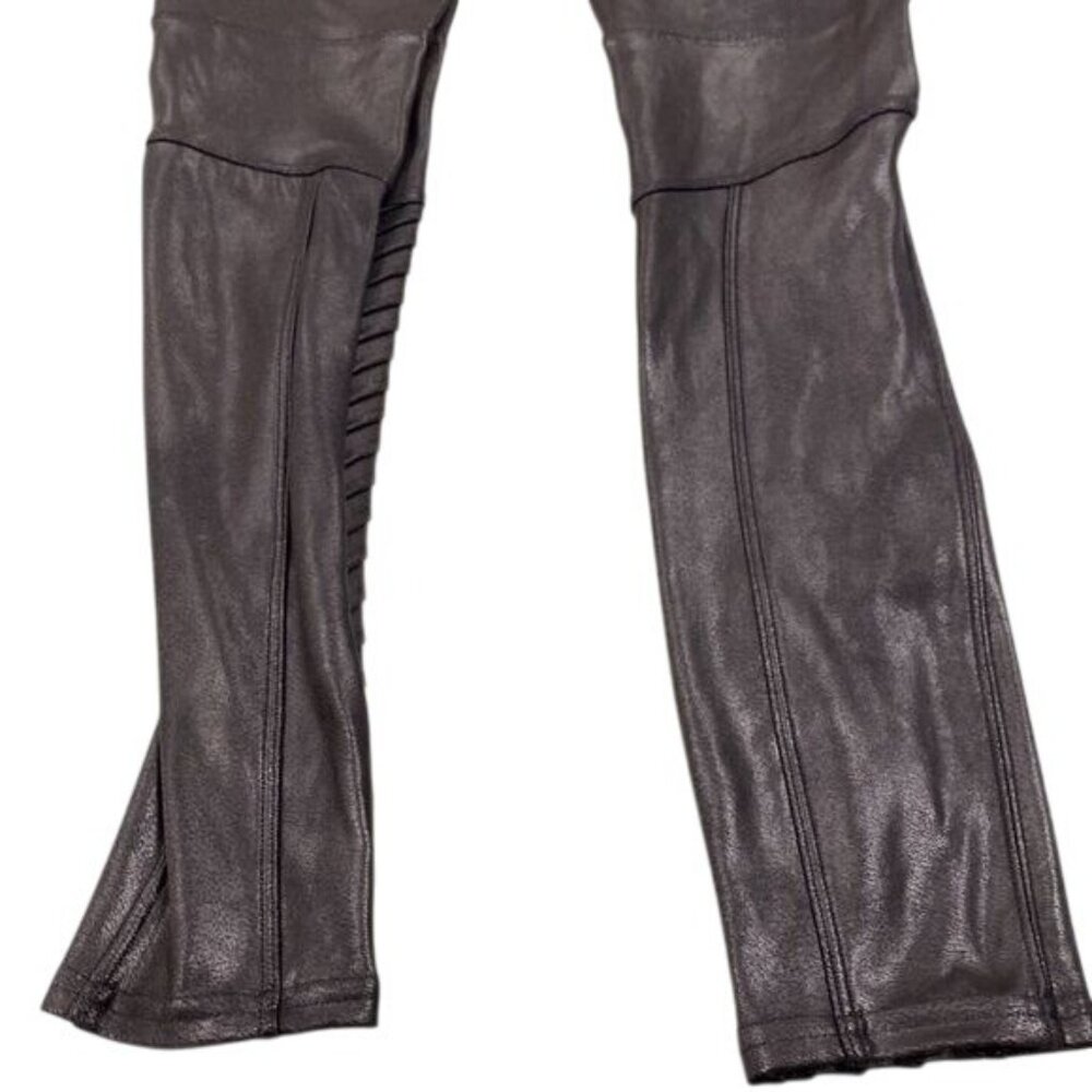 Spanx Womens Faux Leather Moto Legging Black Size M - Picture 10 of 12